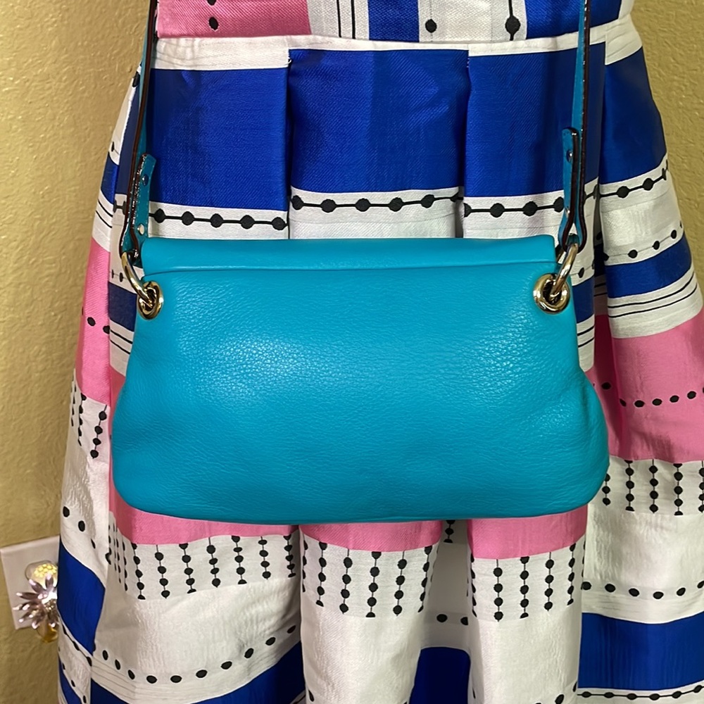 Kate spade teal color genuine leather bag - Picture 5 of 10
